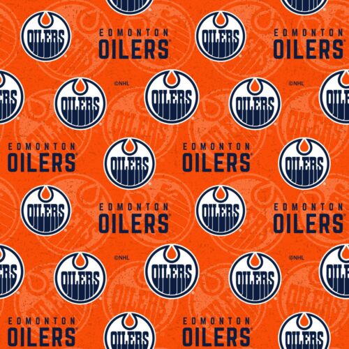 Edmonton Oilers Cotton Fabric Tone on Tone-NHL Cotton Fabric Sold by the Yard