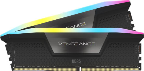 CORSAIR – VENGEANCE RGB 32GB (2x16GB) DDR5 7200MHz C34 UDIMM Desktop Memory -…