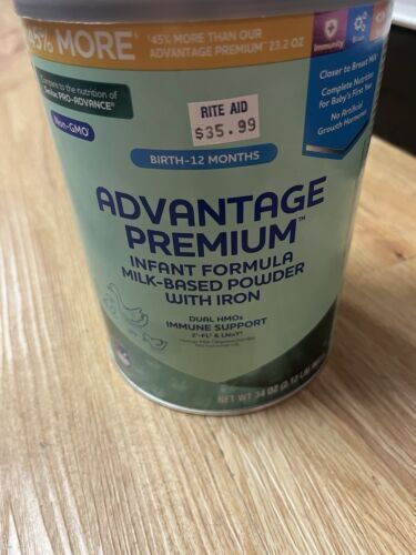 Infant Premium Hypoallergenic Formula Immune Blend 6 Milk Based With Iron 34 Oz