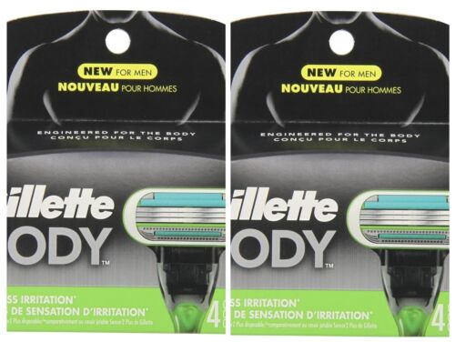 2 Pack Gillette Body Men’s Razor Blade Refills – 4 Count 4jf