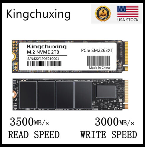 Kingchuxing 1TB Internal SSD PCIe Gen 3 x4 NVMe 3500MB/S 512GB Solid State Drive