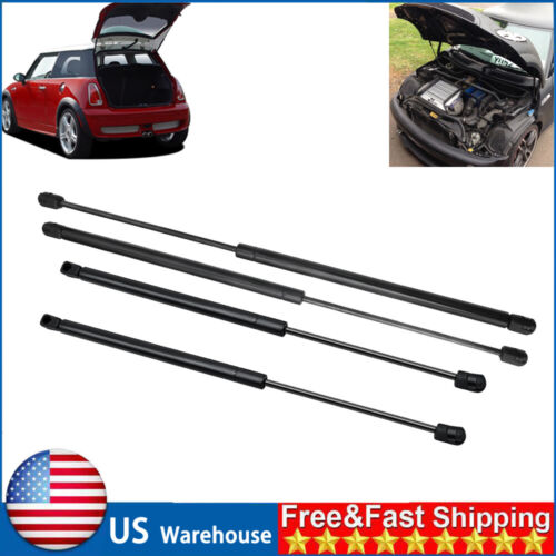 4pcs For Mini Cooper 2002-06 Hood Tailgate Lift Support Gas Struts Prop Rods