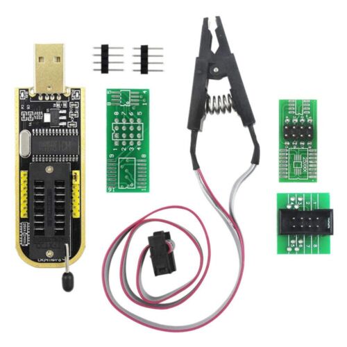 CH341A SOIC8 SOP8 Flash Chip EEPROM Programmer IC BIOS Test Clips 24 25 Series