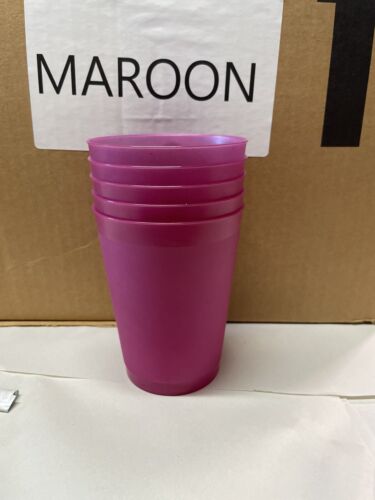 WHOLESALE CASE of 500 Frost-Flex Plastic Drinking Cup MAROON, 16-Ounce NEW