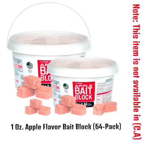 2-Pack of 64-Count Apple Flavor Bait Blocks (Total 128 Blocks) – 1 Oz Each