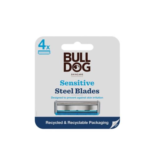 Bulldog Skincare Sensitive Steel Razor Blades 5 Blades – 4 Count