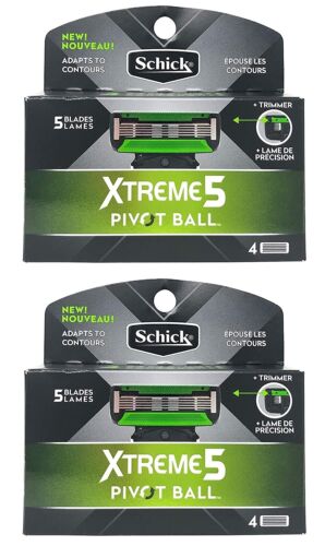 Schick Xtreme 5 PivotBall Men’s Razor Refills, 4 Count (Pack of 2)