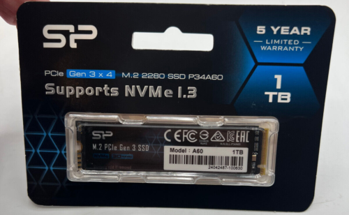 Silicon Power 1TB – NVMe M.2 PCIe Gen3x4 2280 SSD SP001TBP34A60M28