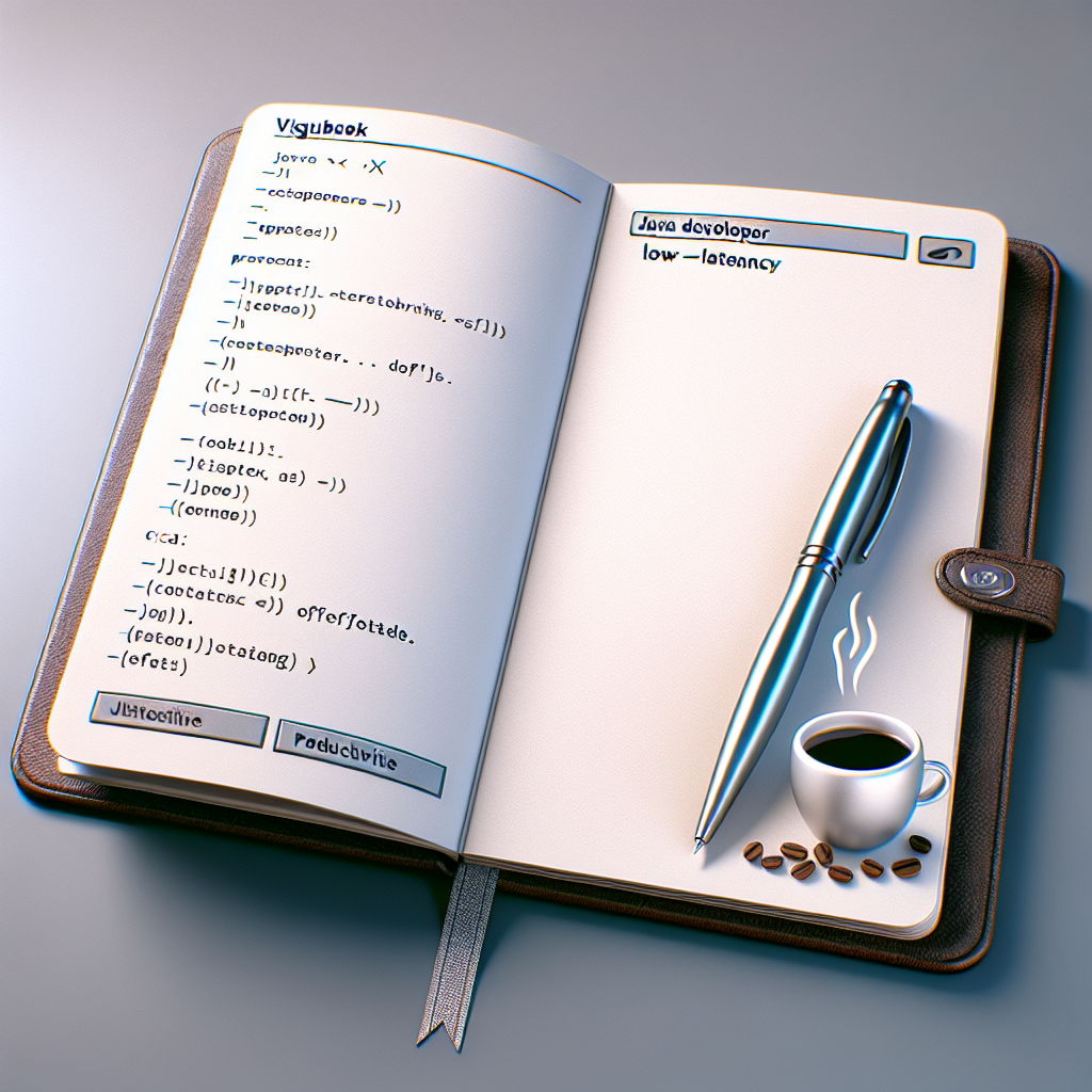 The Ultimate Low Latency Java Developer Guru Notebook: A Customized Journal for Productivity