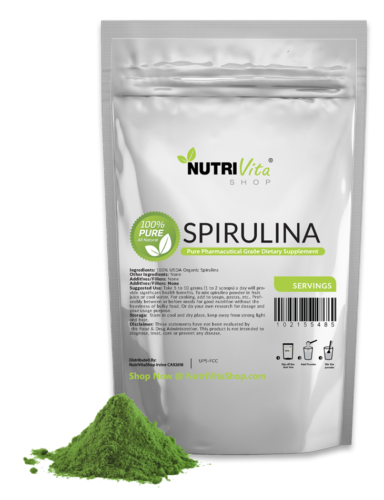 NVS 100% PURE SPIRULINA POWDER ALL NATURAL WEIGHT LOSS USP USA NONGMO ORGANIC