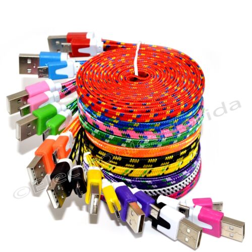 LOT Braided Micro USB Charger Cable Cord Sync For Android Cell Phone Lot