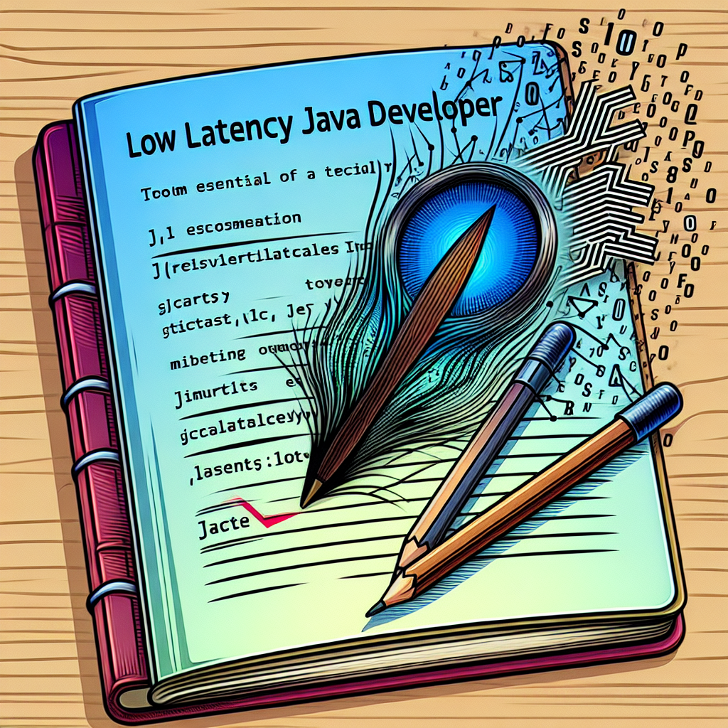 The Essential Tool for Every Low Latency Java Developer: A 100 Page Lined Journal