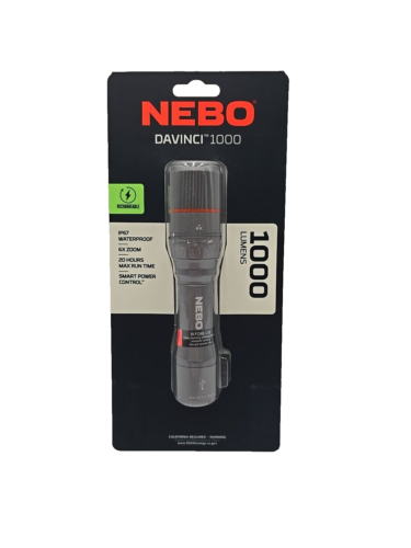 Nebo NEB-FLT-0013 Davinci 1000 Lumens Rechargeable Flashlight NEW