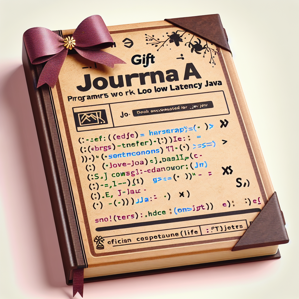 Customized Journal for Low Latency Java Developers: The Perfect Gift for the Programmer in Your Life