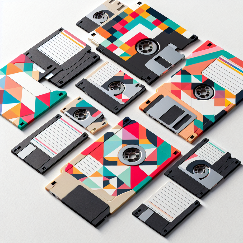 Studio E Fabrics Data Point Retro Floppy Disks White: A Modern Twist on a Classic Design