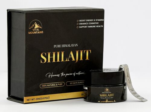 100% Pure Organic Himalayan Shilajit, Soft Resin, Fulvic Acid, 85+Mineral