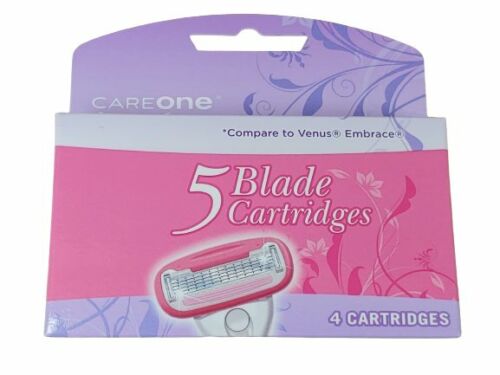 CareOne Women’s 5 Blade Razor Blade Refills, 4 count