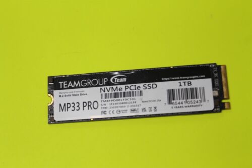 TEAM Teamgroup 1TB MP33 PRO SSD M.2 NVMe Gen 3 x4 SSD (TM8FD001T0C101)