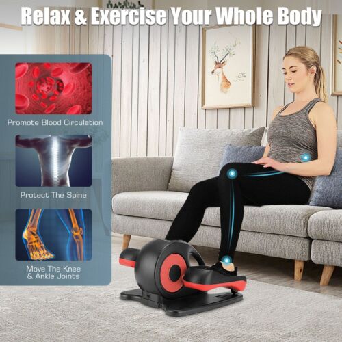 Under Desk Elliptical Electric Seated Mini Pedal Exerciser w/Remote Control A++