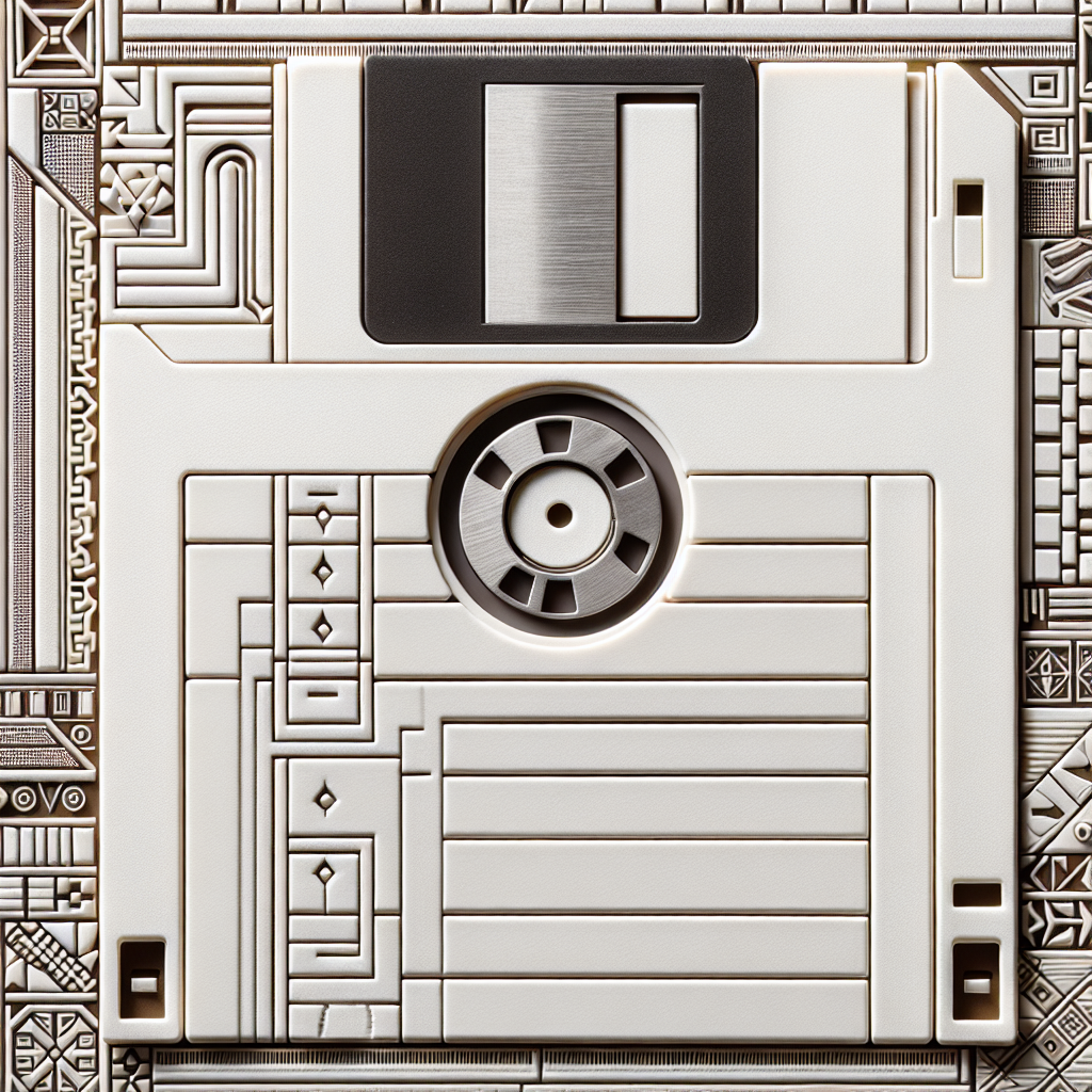 Embrace Vintage with Studio E Fabrics Data Point Retro Floppy Disks White