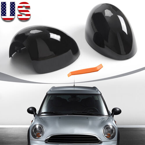 For 2007-13 Mini Cooper R55 R56 R57 R58 R59 R60 R61 Gloss Black Mirror Cover Cap