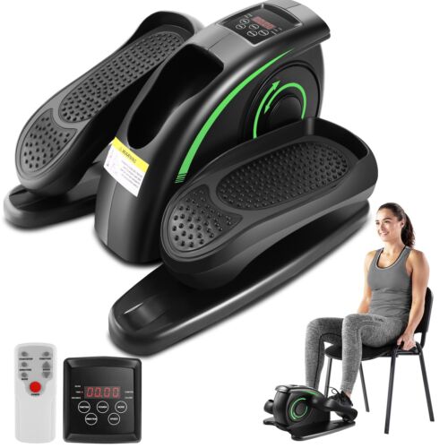 Under Desk Elliptical Machine, Electric Seated Pedal Exerciser with LCD Display.