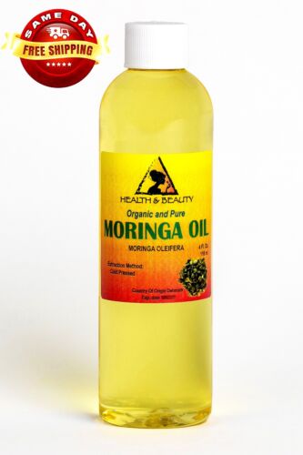 MORINGA OIL UNREFINED ORGANIC VIRGIN CARRIER COLD PRESSED NATURAL 100% PURE 4 OZ