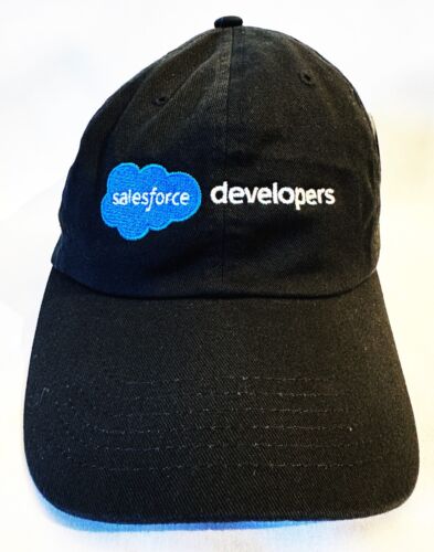 Salesforce Developers Hat Imperial Baseball Cap Black Blue Embroidered Logo