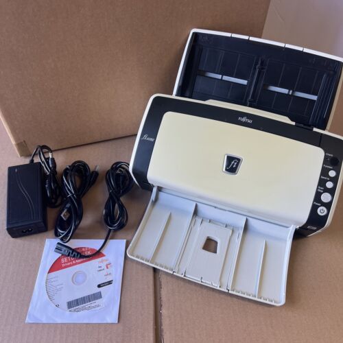 Read (118 Sold)Fujitsu fi-6130Z Scanner Full Package in Box(Yellowing Casing)