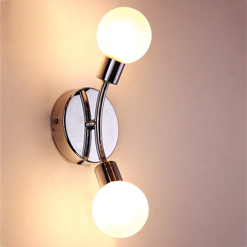 Wall Lights Wall Sconces, Modern Simple Wall Lamp Bedside Light Bedroom Creative Wall Light Double Head Read Light Write Station Bar Counter Wall Lamp Sconce Modern Chandeliers(2-Head) Wall lamp