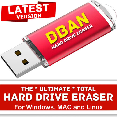 DBAN Hard Drive Eraser Bootable USB – Nuke, Remove, Destroy, and Disk Wiper NEW