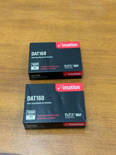 (2) Imation 160GB Digital Data Storage Tape DAT-160 Data Tape  Media New sealed