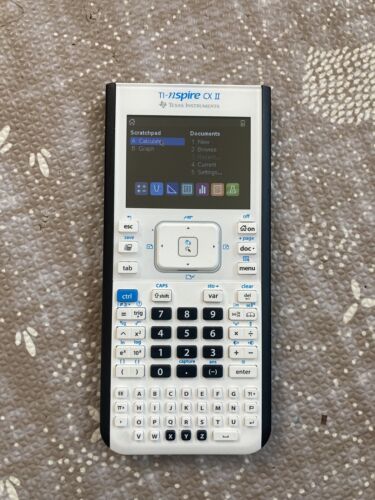 Texas Instruments TI-Nspire CX II Graphing Calculator – White/Blue Tested Works