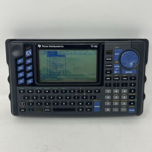 Texas Instruments TI-92 Graphing Calculator w/ Cover Tested & Works