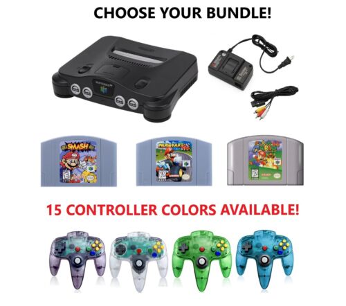 REFURBISHED N64 Nintendo 64 Console – CHOOSE BUNDLE! Mario, Mario Kart, or Smash