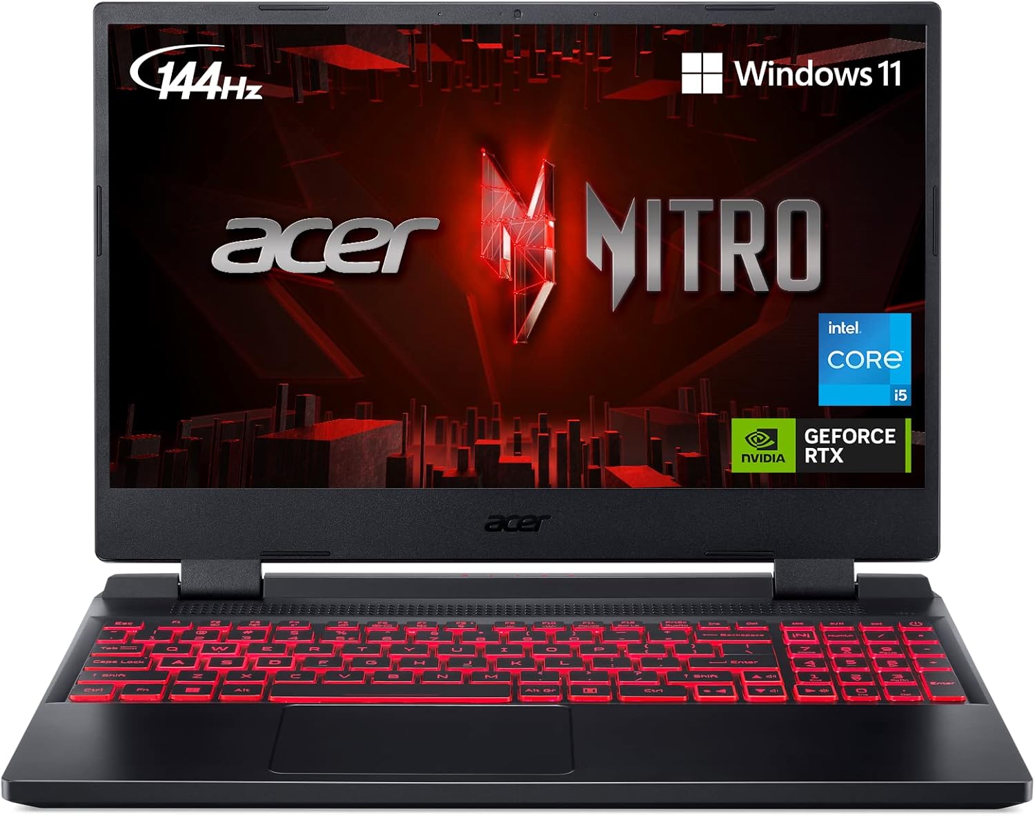 Acer Nitro 5 AN515-58-525P Gaming Laptop |Core i5-12500H | NVIDIA GeForce RTX 3050 Laptop GPU | 15.6″ FHD 144Hz IPS Display | 8GB DDR4 | 512GB PCIe Gen 4 SSD | Killer Wi-Fi 6 | Backlit Keyboard