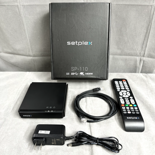 Setplex SP-110 IPTV Set Top Box with Power Adapter, Remote & Ethernet 4k UHD