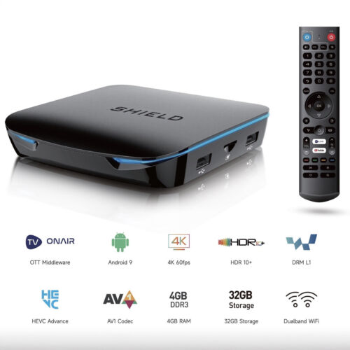 2024 ACEROID Shield Android 4GB 32GB IPTV SET TOP Smart TV Box TVPlus