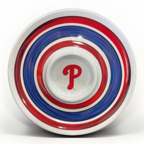 MLB Philadelphia Phillies Veggies/Chip & Dip Party Platter Tray NWT