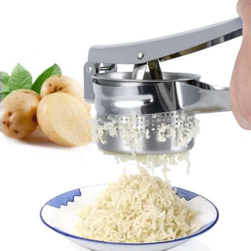 Stainless Steel Potato Ricer & No Lumps Potato Masher Masher Large Capacity