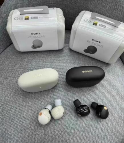 Sony WF-1000XM5/B True Wireless Bluetooth Earphones – Black and White