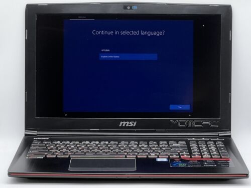 MSI GE62MVR VR 7RG Apache Pro 17.3″ i7-7700 16GB 256GB+1TB  W10P GTX 1070 Used