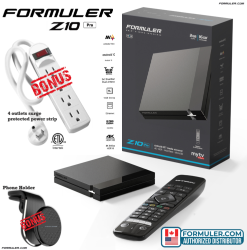 Formuler Z10 Pro Android 10 Dual Band| Bonus Protected Power Strip|Phone Holder