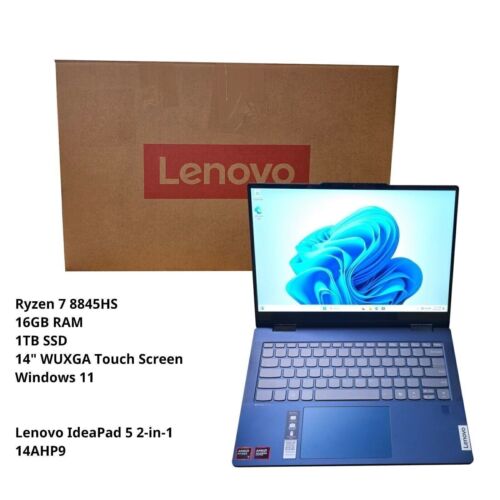 Lenovo IdeaPad 5 2-in-1 Touch Laptop 14AHP9 (Ryzen 7 8845HS, 16GB RAM, 1TB SSD)