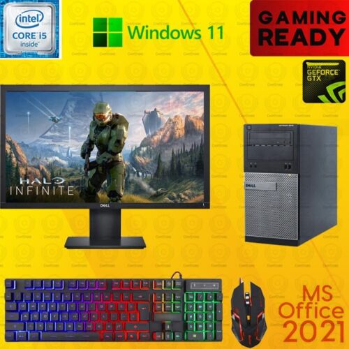 Dell i5 Gaming Desktop PC Computer Nvidia GTX 750Ti Win11 16GB 1TB SSD 23″ LCD