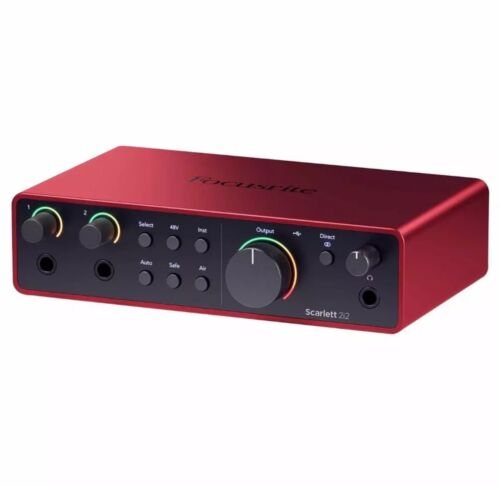 Focusrite Scarlett 2i2 4th Gen 2-in 2-out USB Music Audio Recording Interface