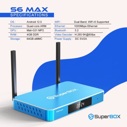 SUPERBOX S6 Max 2025. New Factory Sealed With Exclusive Time Shift Function.