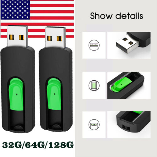 2x 128GB 64GB 32G USB2.0 Flash Drive Memory Stick Pen Drives Data Storage U Disk