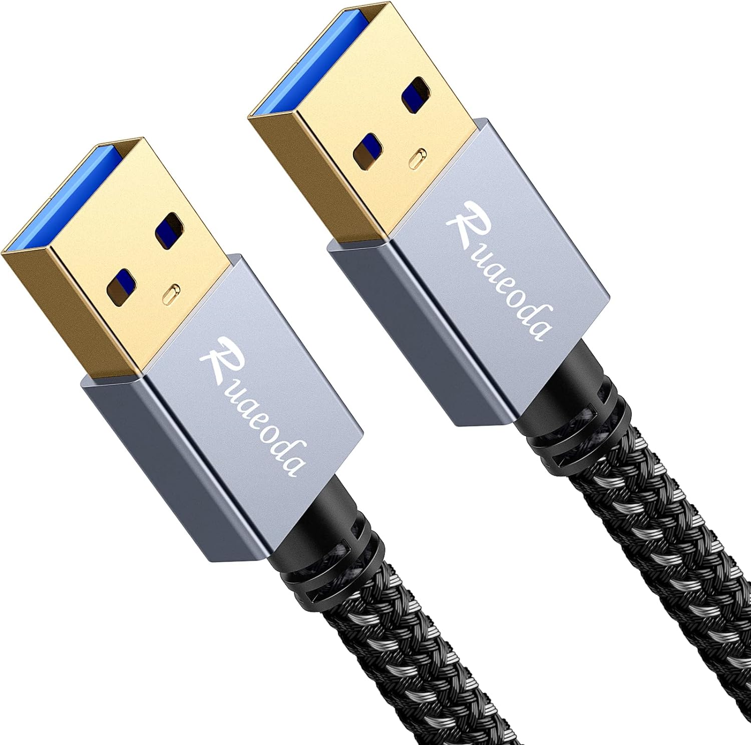 USB to USB Cable 3 ft, USB 3.0 Male to Male Type A to A Double Sided USB Cord for Data Transfer,Hard Drive,Laptop,DVD,TV,USB Hub and More