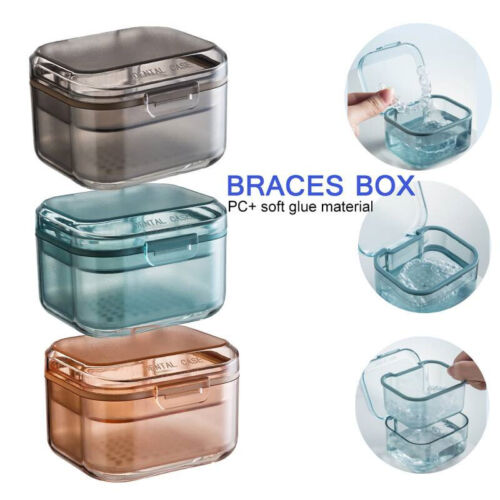 Automatic Denture Cup Cleaning Retainer Case Portable Retainer Cleaner Case